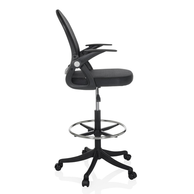 hjh OFFICE Counterstuhl Naluro Work Stoff Netzstoff abklappbare Armlehnen Stuhl - 4064323130895