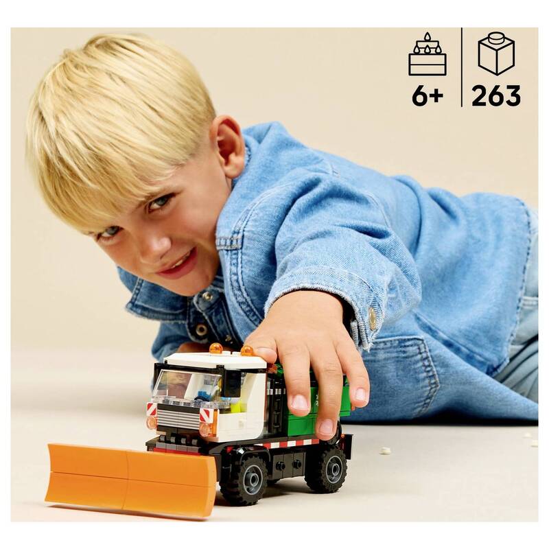 LEGO City Spielzeugauto Schneepflug Bauset Fahrzeug Minifigur Kinder Set - 5702018056592