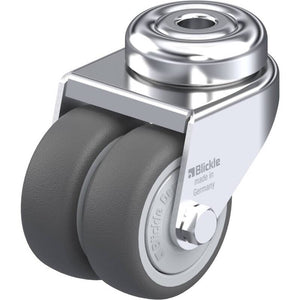 2x B-Ware Blickle Doppel-Lenkrolle Zwillingsrolle 757080 Drehgestell 80 kg Rad 2 STÜCK