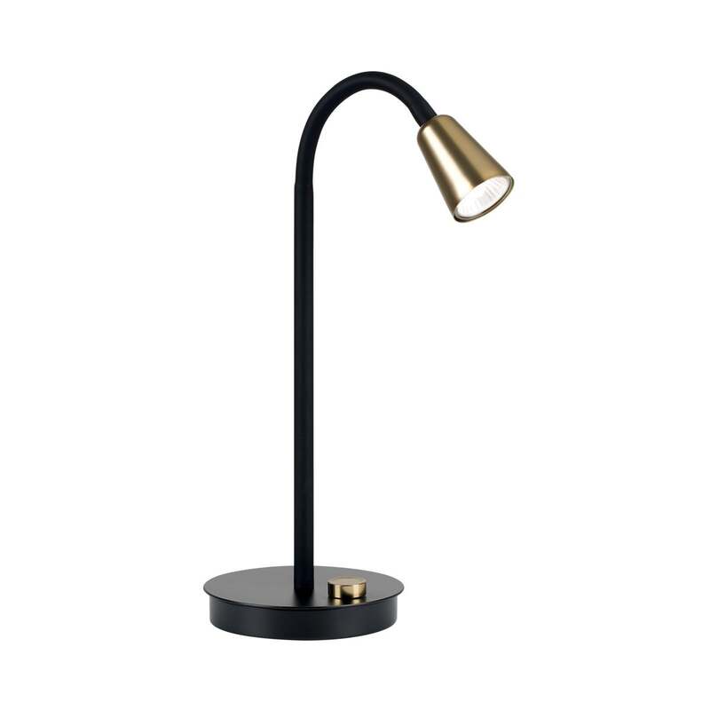 Orion Tischleuchte Tischlampe Dotty Schwarz Gold Leuchte Beleuchtung Wohnzimmer - 9003090281695