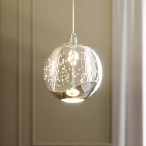B-Ware Lucande Pendelleuchte Hängeleuchte Hayley LED Lampe Leuchte chromfarben Ø 9 cm