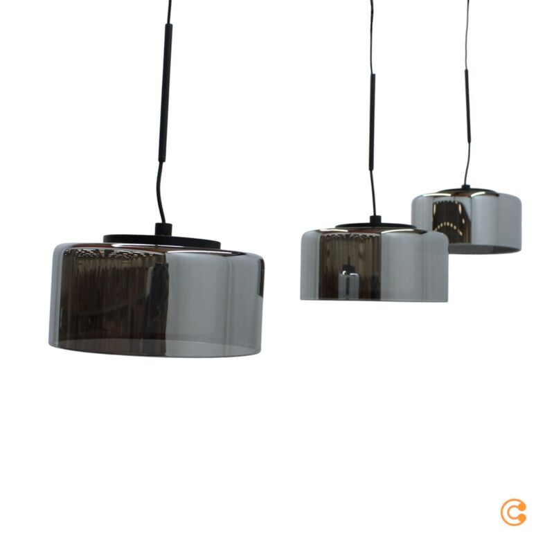 Paul Neuhaus Pendelleuchte Hängeleuchte LED Rika Glas dimmbar schwarz - 4012248383070