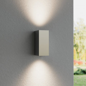 B-Ware Lucande Silberne Außenwandleuchte Außen Wandleuchte Leuchte Tavi Bridgelux Led