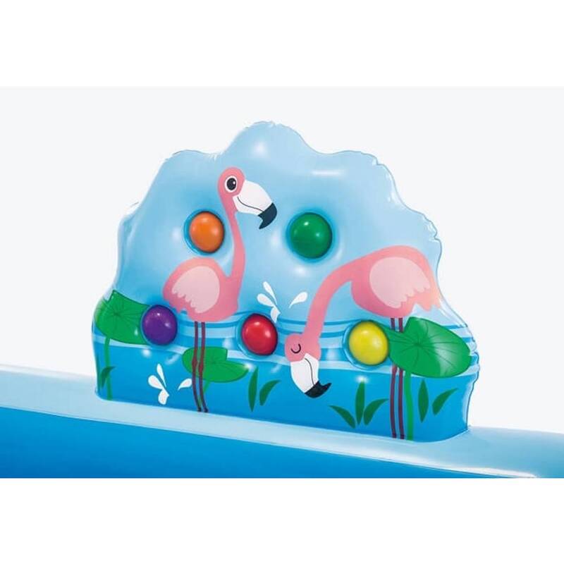 Intex 2.44m Rectangular Inflatable Kids Jungle Water Slide Play Swimming Pool 6+ - 6941057413075