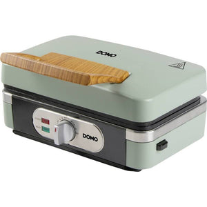D-Ware DOMO Sandwich-Waffle-Grill 3-in-1 Waffeleisen Salbei-Grün 1100 W kompakt