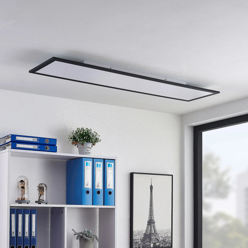 Lindby Deckenleuchte Nelios LED Lampe Leuchte schwarz 120x30cm 4000K IP20 - 4251911738667