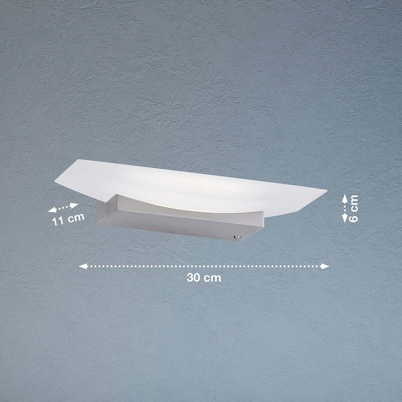 FISCHER & HONSEL Wandleuchte Bowl TW CCT LED Lampe dimmbar nickel 30cm 950lm - 4003694302982