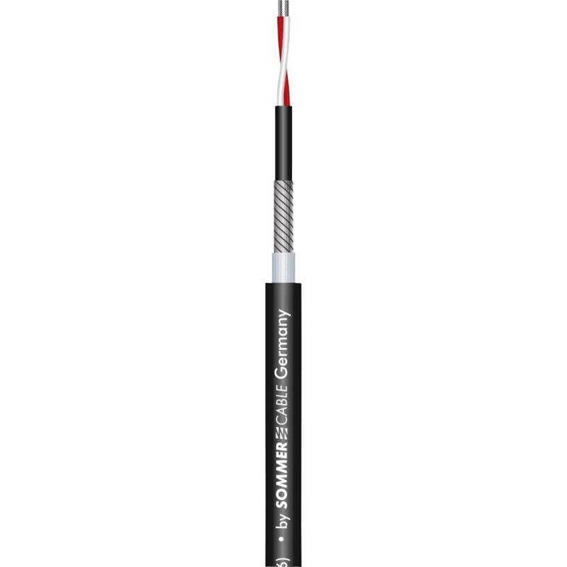 Sommer Cable Mikrofonkabel Audiokabel Schwarz PUR 200-0141AQ 2adrig 22 Meter - 4049371315906