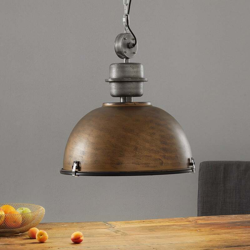 Steinhauer Hängeleuchte Bikkel XXL LED Pendelleuchte Lampe dimmbar braun 52cm - 8712746106701