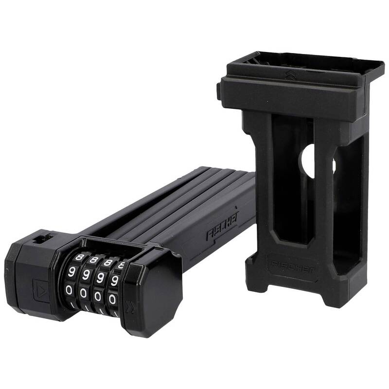 Fischer Fahrrad Faltschloss Zahlenschloss PROTEC FN85 85cm schwarz 25mm dick - 4008153029479