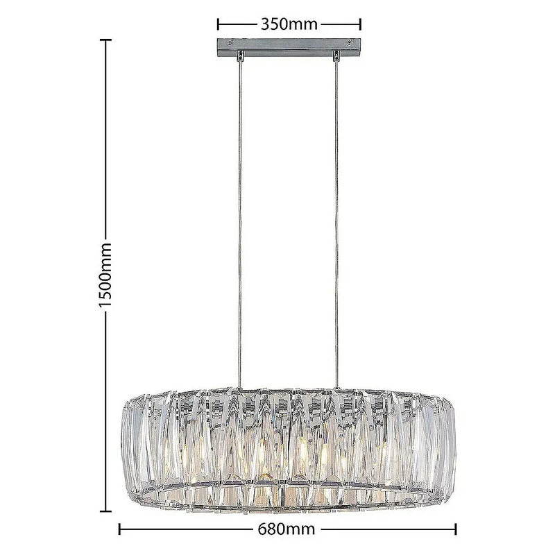 Lindby Pendelleuchte Hängelampe Sofia transparent chrom Kunststoff E14 LED Lampe - 4251096708288