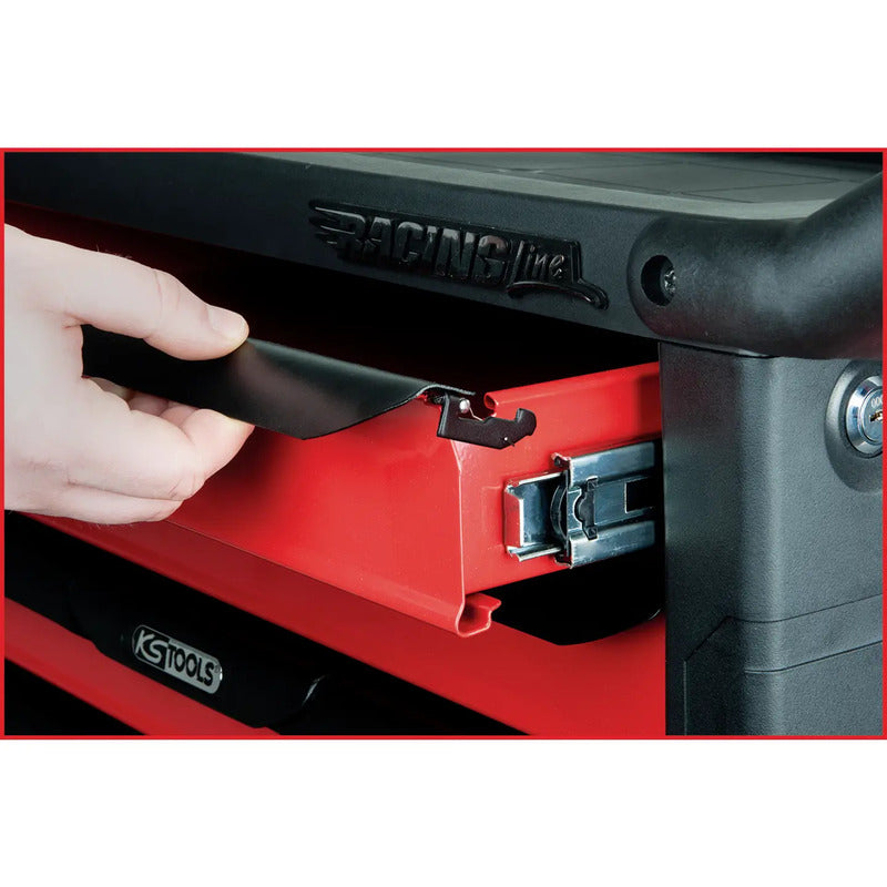 KS Tools Werkstattwagen Stahlblech 7 Schubladen schwarz rot 350kg Traglast - 4042146683019