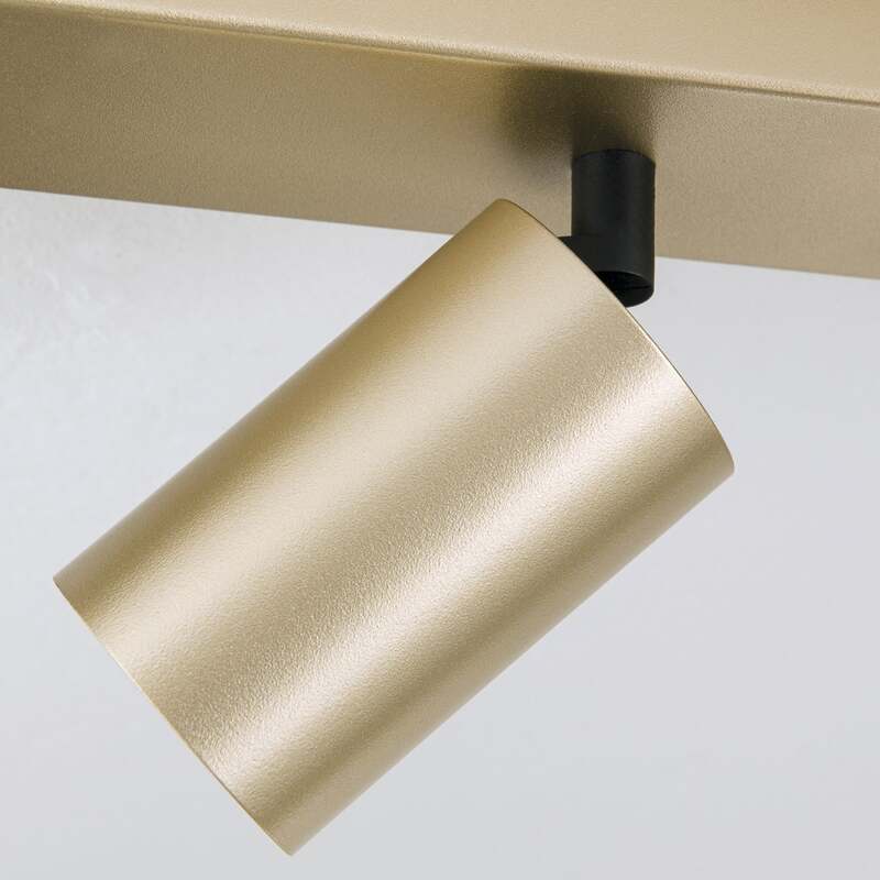 Strahler 6-flg gold matt schwenkbar aus Metall für moderne Beleuchtung 130x6cm - 9003090277698