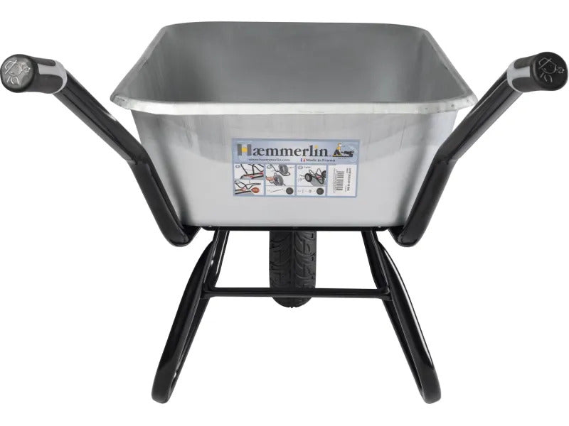 Haemmerlin Tiefmulden-Schubkarre Clipso 120l verzinkt Garten Schubkarre robust - 3155030801695