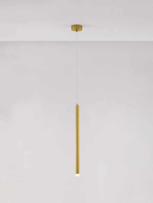 Nova Luce Pendelleuchte Hängeleuchte TRIMLE LED Gold Warmweiß Lampe 1-flammig - 5212017432117
