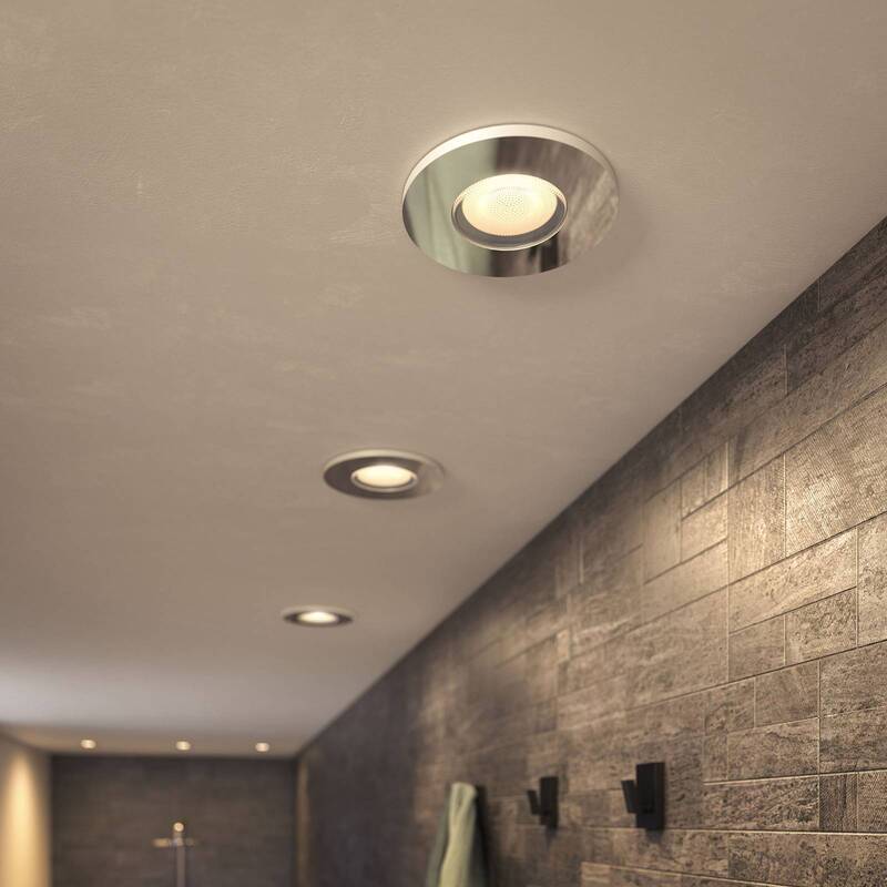 Philips Hue Einbauleuchte Downlight LED Aluminium IP44 mit Dimmschalter 3er-Set - 8719514340817