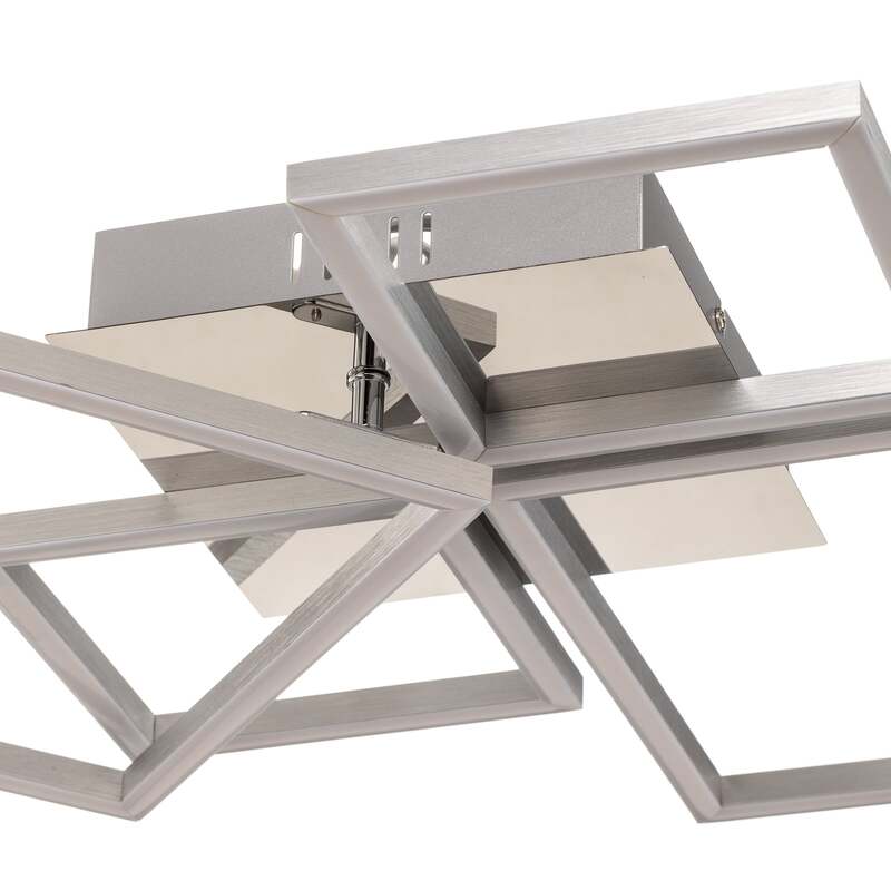 Briloner Deckenleuchte Frame LED Lampe dimmbar 4-flammig Aluminium 75x46,7cm - 4002707402381