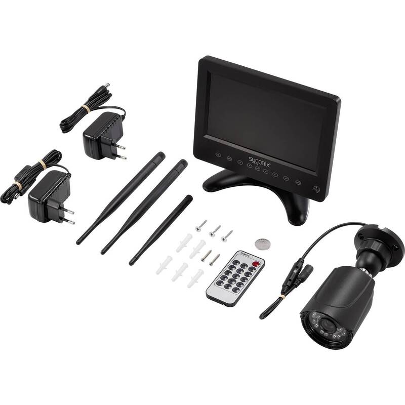 Sygonix Funk-Überwachungskamera Set 4-Kanal CMOS wetterfest 1280x720 IP65 150m - 4064161088945