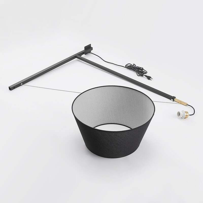 Lucande Wandleuchte Beleza LED Wandlampe ausziehbar schwarz gold 150cm Höhe - 4251911710243