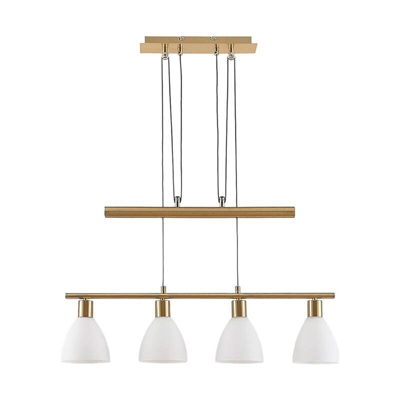 Lindby Hängelampe Hängeleuchte Simeon LED Pendelleuchte dimmbar messingfarben - 4251096505870