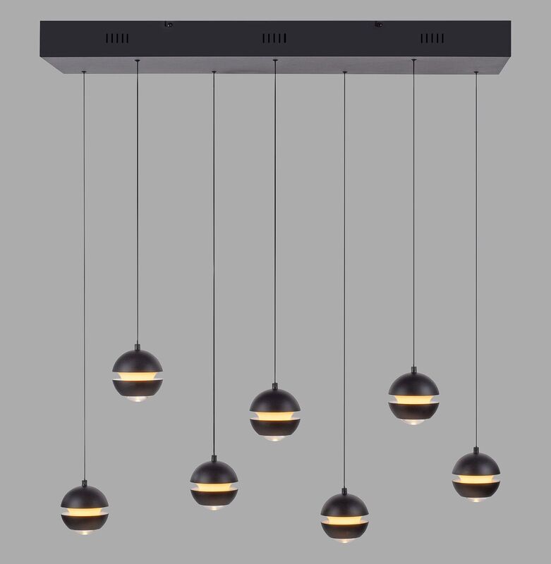 SCHÖNER WOHNEN Pendelleuchte Hängelampe LED LINI dimmbar höhenverstellbar 7-flg - 4043689018092