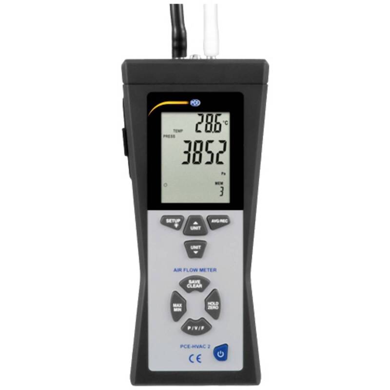 PCE Instruments Anemometer PCE-HVAC 2 Luftgeschwindigkeitsmessgerät 80m/s USB - 4250348716026