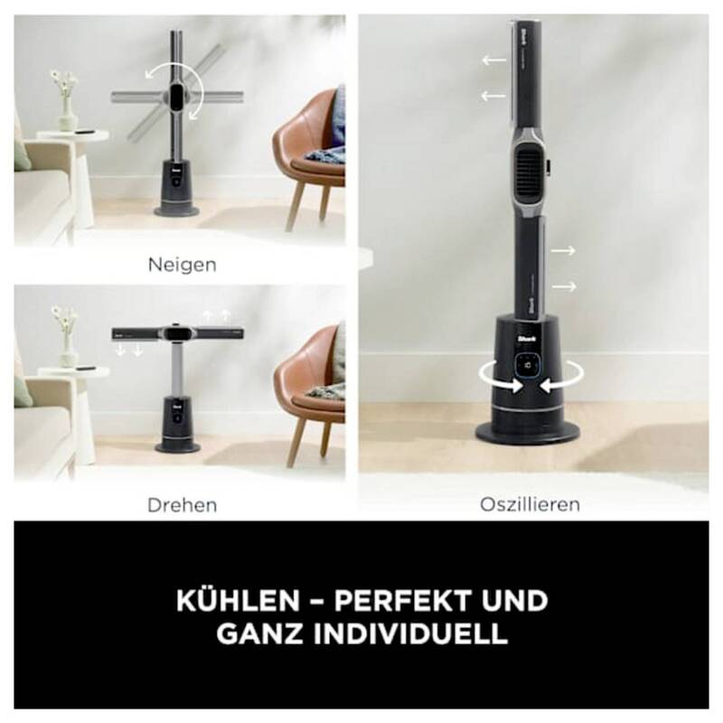Shark Standventilator Turboblade TH200EU 2200W Oszillierend Heizfunktion - 0622356323758