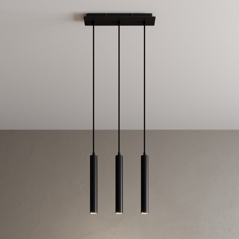 Arcchio Pendelleuchte Hängelampe LED Franka schwarz Aluminium lang - 4251096568653