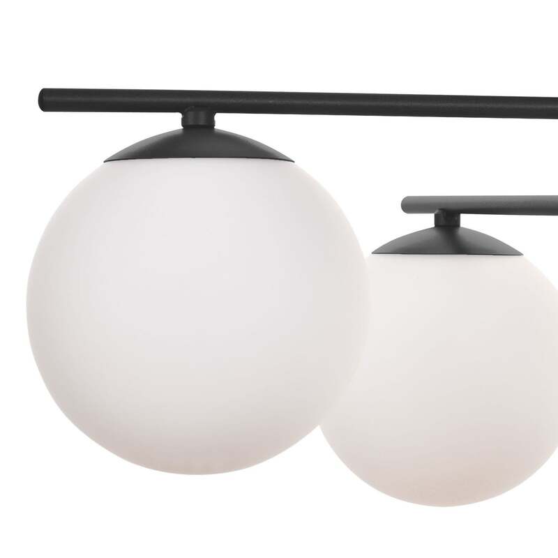 Aurora Deckenleuchte Lampe schwarz Glas Ø 50 cm 4 flammig E14 SIEHE TEXT/FOTO327 - 5905563001387