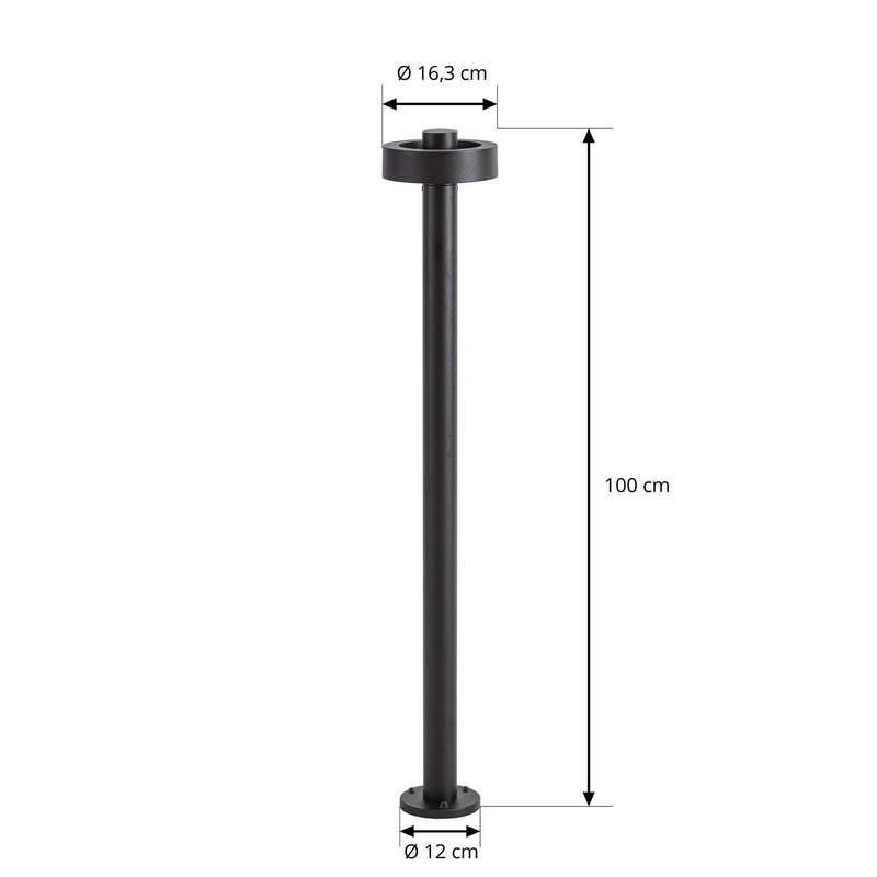Lucande Wegeleuchte Nirella LED Gartenlampe Außenlampe schwarz 100cm IP65 CCT - 0000010049320