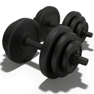 B-Ware Kurzhantelset Krafttrainingsset 20 kg Hanteln vielseitig sicherer Halt schwarz