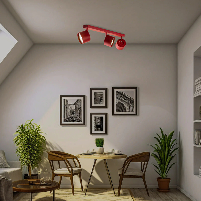 Deckenspot Chloe verstellbar dreiflammig rot Deckenlampe Deckenleuchte Lampe - 5902553235050