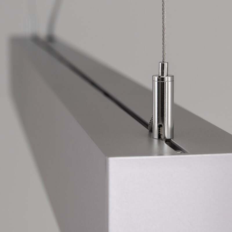 Sando Pendelleuchte Deckenlampe LED alu warmweiß Aluminium PVC Aufhängeset 86 cm - 9003090255641