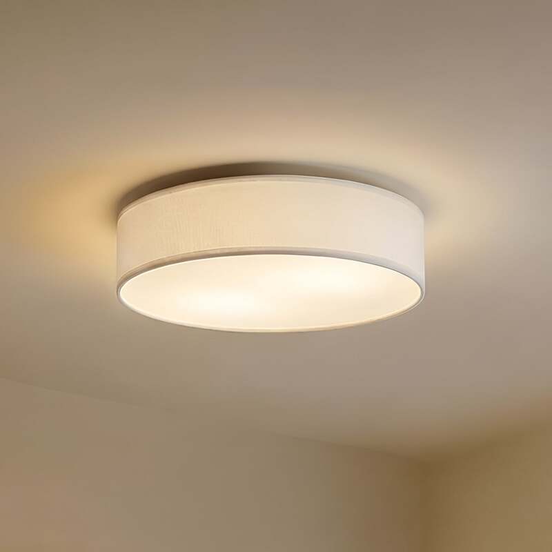 Lindby Deckenlampe Sebatin Hängelampe Lampe Leuchte mit E27-LED Ø 50 cm weiß - 4251096503074