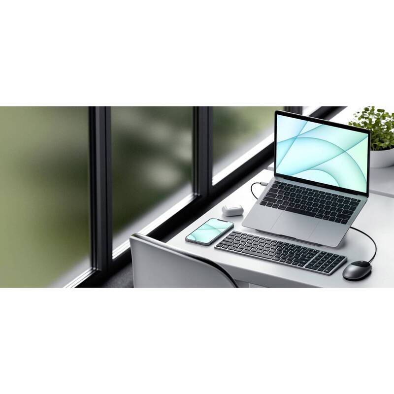 Satechi Tastatur Keyboard Slim X3 Bluetooth QWERTZ Anthrazit mit Beleuchtung - 0879961009618