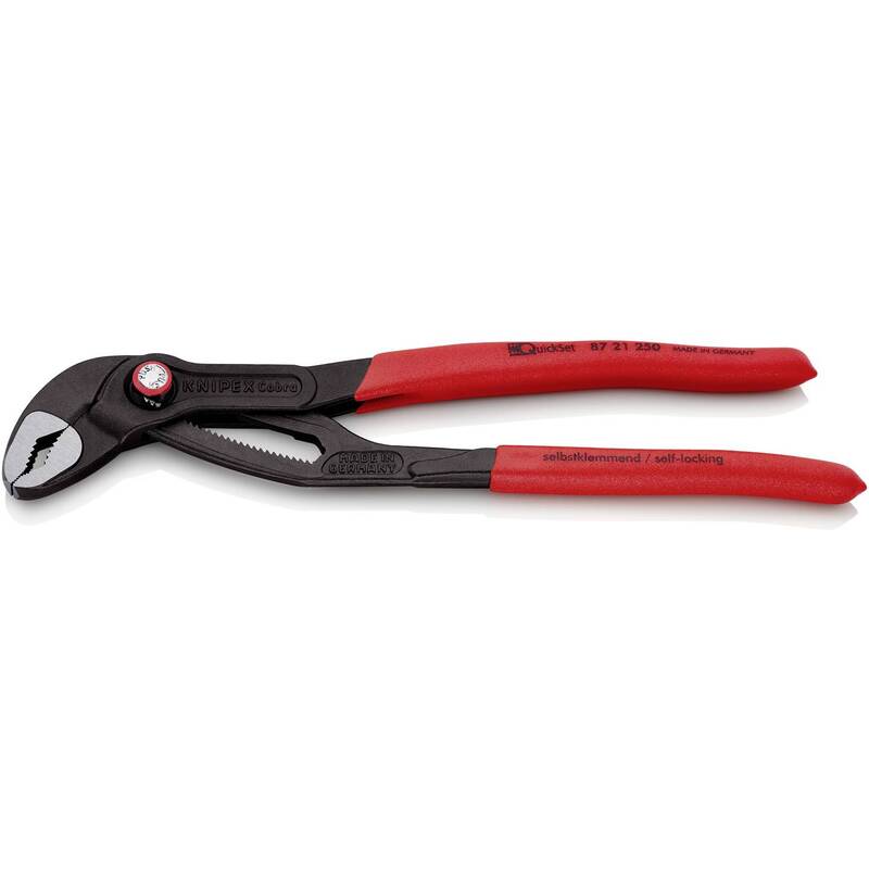 KNIPEX Wasserpumpenzange COBRA QUICKSET 250mm 50,8mm Öffnung 87 21 250 - 4003773072775