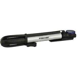 B-Ware Fischer Minipumpe Aluminium schwarz mit Manometer Autoventil 222g leicht kompakt