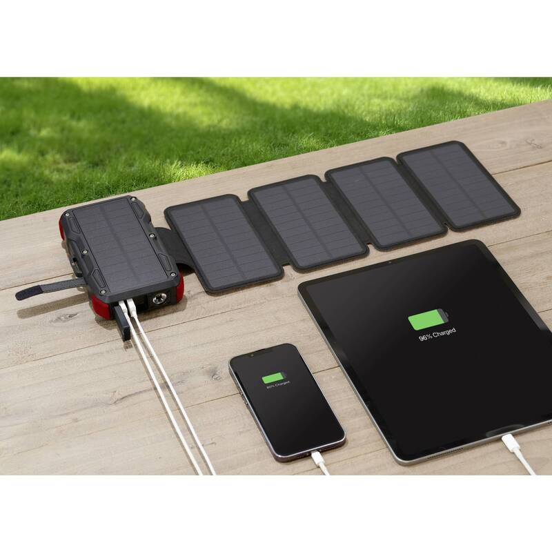 VOLTCRAFT VC-SPB-20.000 Solar-Powerbank 20000mAh IP54 4x Solarmodule USB-C - 4064161291062