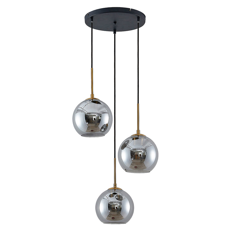 Lindby Jurian Pendelleuchte  Deckenlampe Wohnzimmerlampe 3-flamming bronze sm746 - 4251911727883