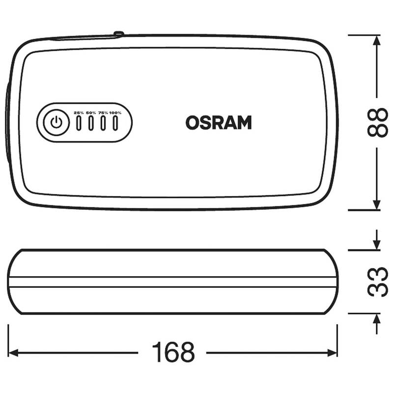Osram Auto Schnellstartsystem BATTERYstart 300 Starthilfe Starthilfestrom Strom - 4052899620483
