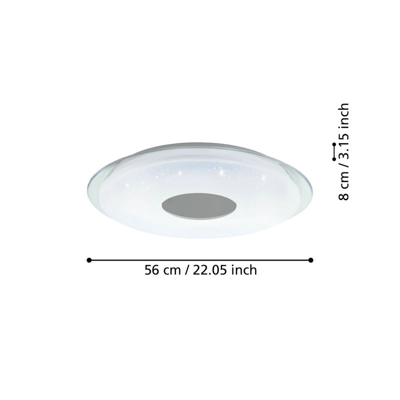 EGLO connect Deckenleuchte Lanciano-Z LED Smart Home Bluetooth ZigBee weiß 56 cm - 9008606221516