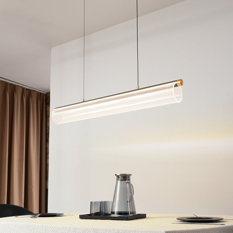 Lucande Pendelleuchte Hängeleuchte LED transparent Acryl Metall Alania - 4251911794724