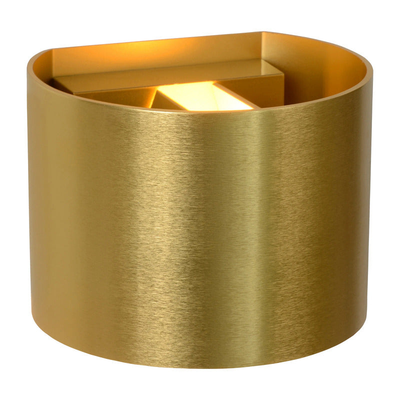 Lucide Wandleuchte Wandlampe LED rund gold matt Aluminium dimmbar - 5411212092465