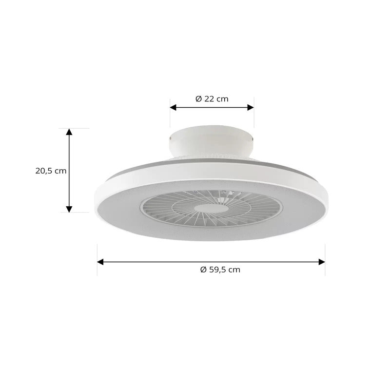 Lindby Smart LED-Deckenventilator Paavo weiß leise Tuya Ventilator Gebläse S751 - 4251911780222