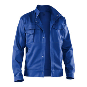 B-Ware Kübler Jacke Arbeitsjacke ORGANiQ kornblumenblau Größe 110 Brusttasche Form 1248