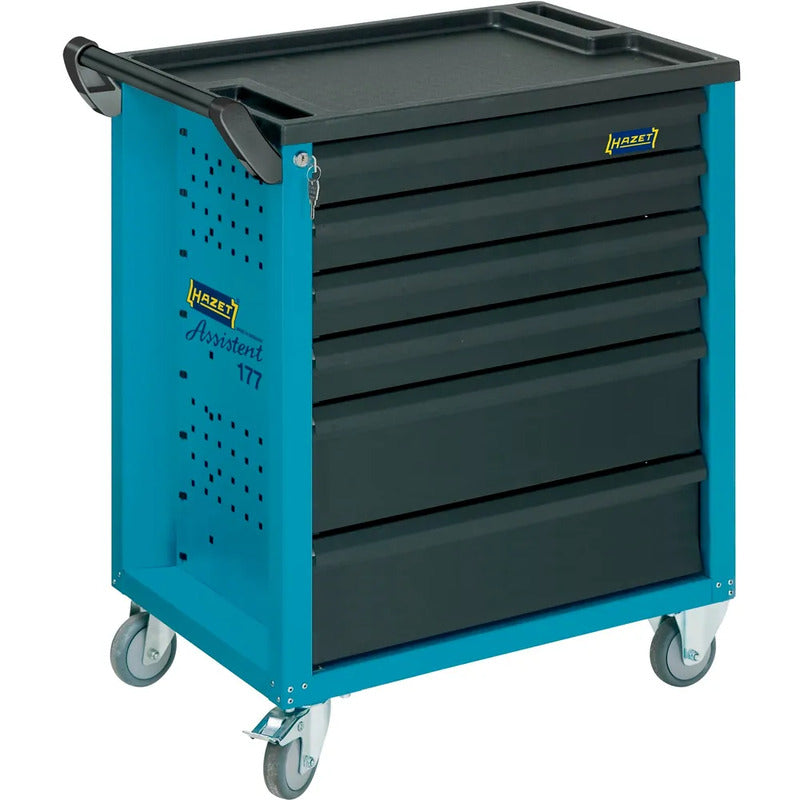 Hazet Werkstattwagen Werkzeugwagen blau 6 Schubladen 300kg Tragkraft 915x498mm - 4000896148578