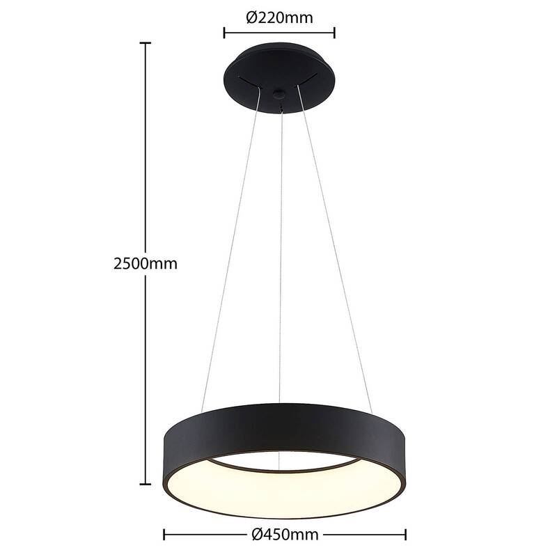 Arcchio Pendelleuchte Hängelampe LED Aleksi schwarz Eisen Kunststoff dimmbar - 4251911701968