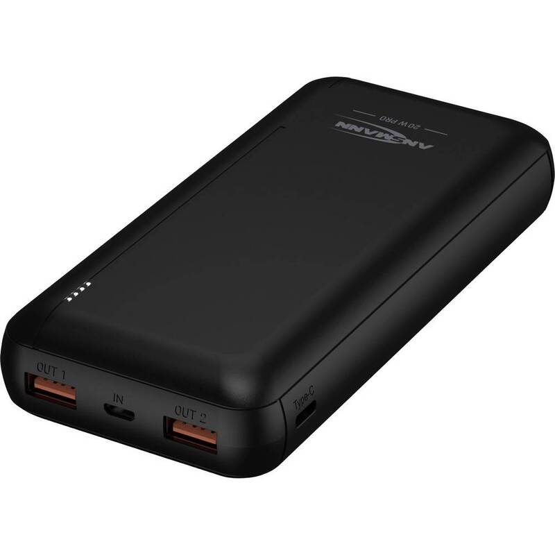 Ansmann Powerbank 20000mAh Akku Ladegerät USB-C Zusatzakku 467g kompakt mobil - 4013674187195