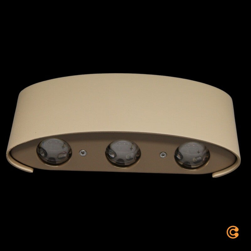 Paul Neuhaus Außenwandleuchte Wandlampe LED Lampe Carlo 17 cm sand Aluminium - 4012248398586