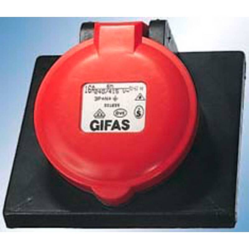 Gifas Electric CEE Wandsteckdose Einbaudose Steckdose rot 16 A 5polig 400 V 1 St - 4251401404065